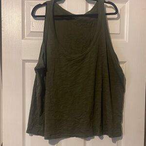 Olive Green Sleeveless Women's Top